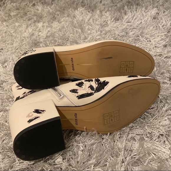 NWOT Dolce Vita Floral Leather Ankle Booties - Picture 7 of 10